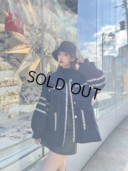 画像4: ツイードデザインボアジャケット (4)