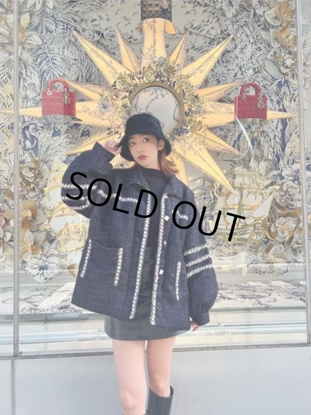 画像3: ツイードデザインボアジャケット (3)