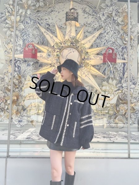 画像2: ツイードデザインボアジャケット (2)