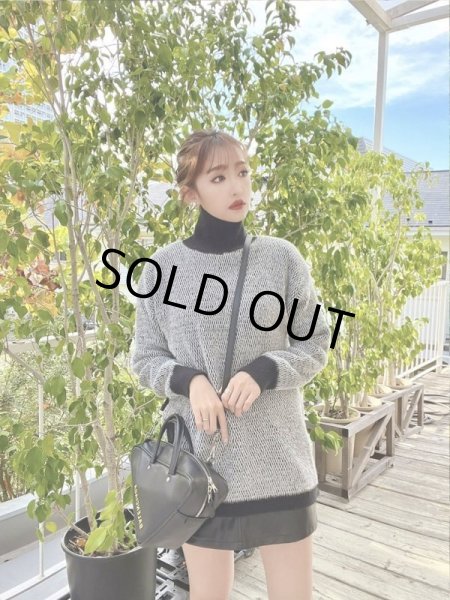 画像6: バイカラーハイネックニット (6)