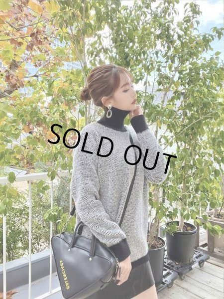 画像5: バイカラーハイネックニット (5)