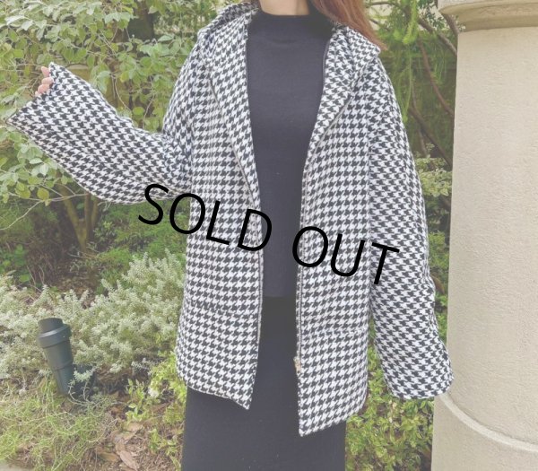 画像8: 千鳥柄フードジャケット (8)
