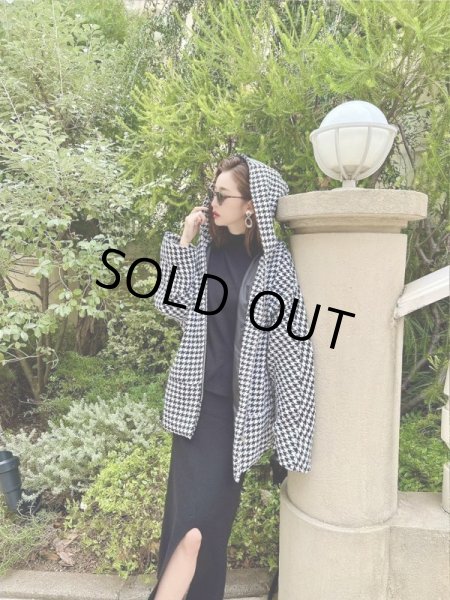 画像2: 千鳥柄フードジャケット (2)