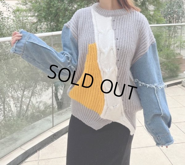 画像6: デニムドッキングニット (6)