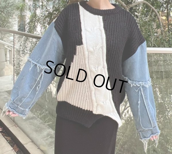 画像6: デニムドッキングニット (6)