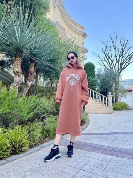 画像5: スウェットロングワンピ (5)