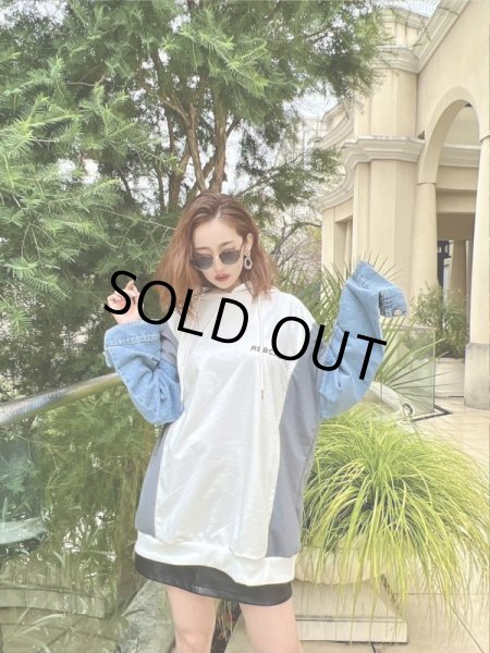 画像3: デニムデザインフーディー (3)