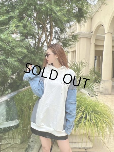 画像4: デニムデザインフーディー (4)