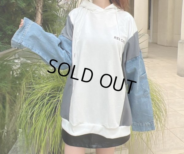 画像5: デニムデザインフーディー (5)