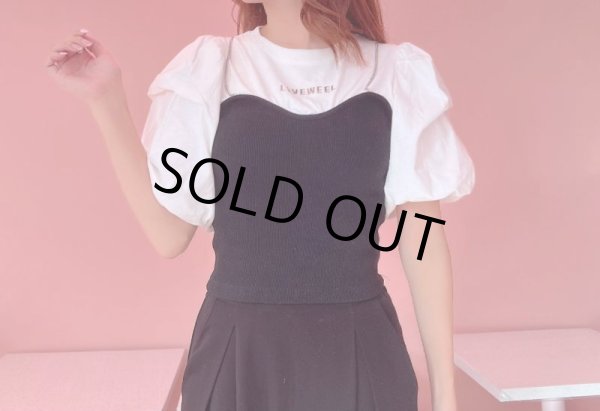 画像6: フリルバイカラーＴシャツ (6)