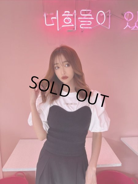 画像3: フリルバイカラーＴシャツ (3)