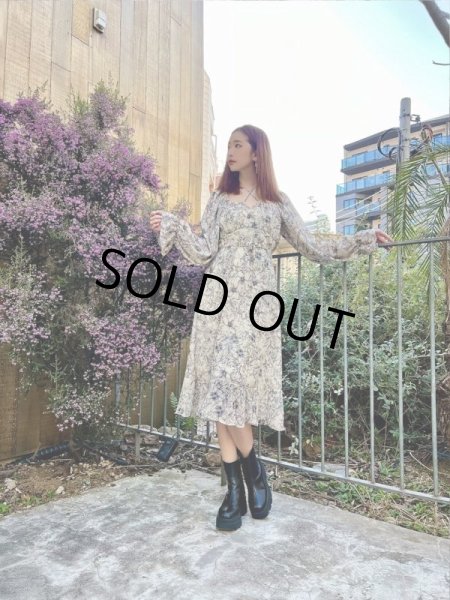 画像15: 花柄フレアワンピース (15)