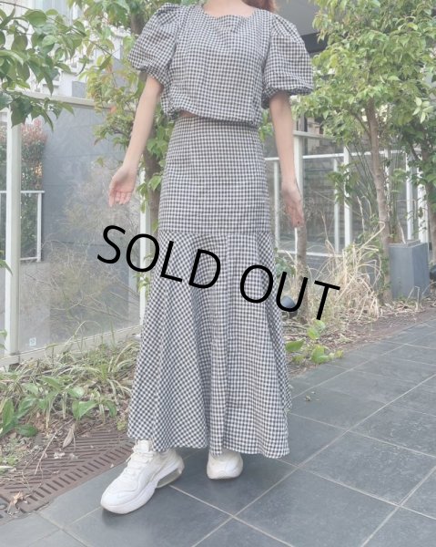画像11: チェック柄マキシセットアップ (11)