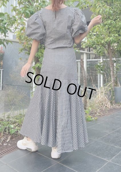 画像10: チェック柄マキシセットアップ (10)