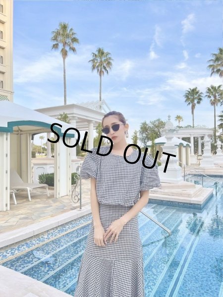 画像3: チェック柄マキシセットアップ (3)