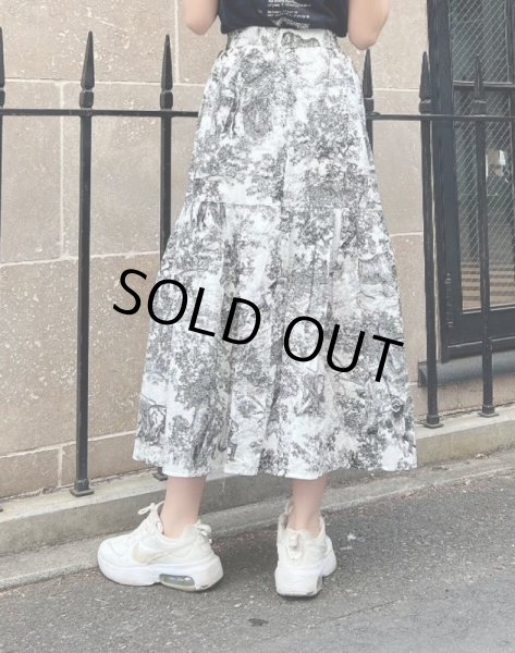 画像8: ボタニカル柄マキシスカート (8)