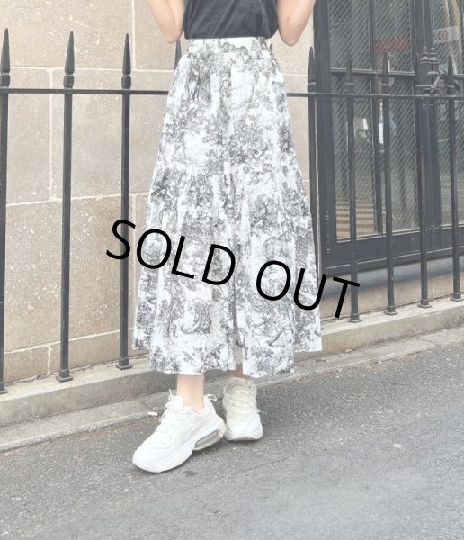 画像7: ボタニカル柄マキシスカート (7)