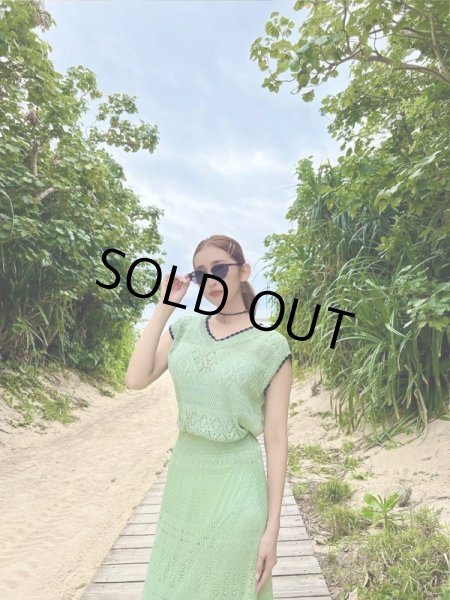 画像2: サマーニットマキシセットアップ (2)