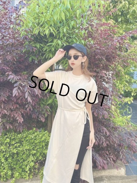 画像6: オープンデザインTシャツワンピ (6)