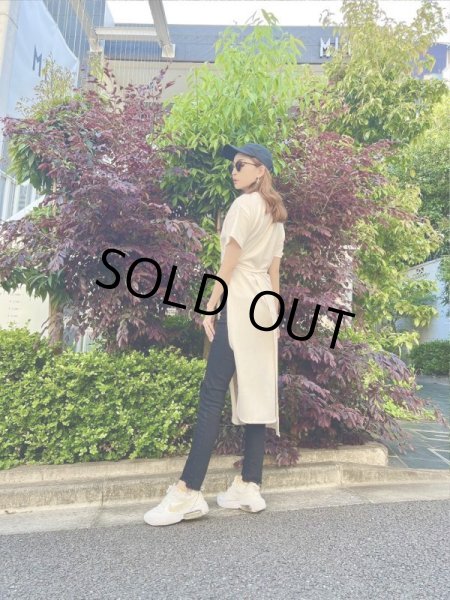 画像3: オープンデザインTシャツワンピ (3)