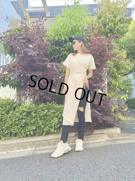 画像7: オープンデザインTシャツワンピ (7)