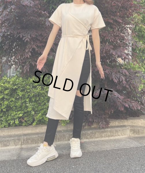 画像10: オープンデザインTシャツワンピ (10)