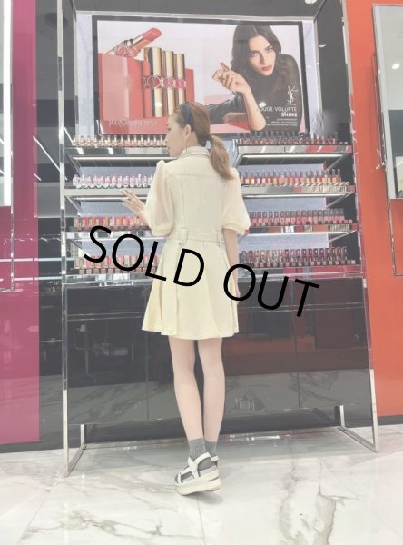 画像10: パフスリーブシャツワンピ (10)