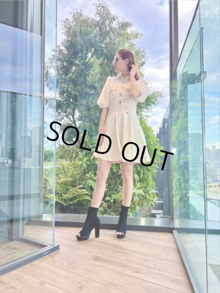 画像8: パフスリーブシャツワンピ (8)