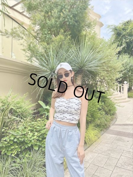 画像7: ロゴデザインショート丈トップス (7)