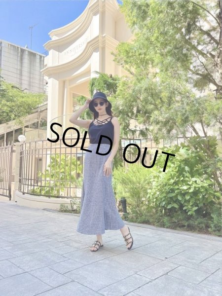 画像4: 千鳥柄マーメイドスカート (4)