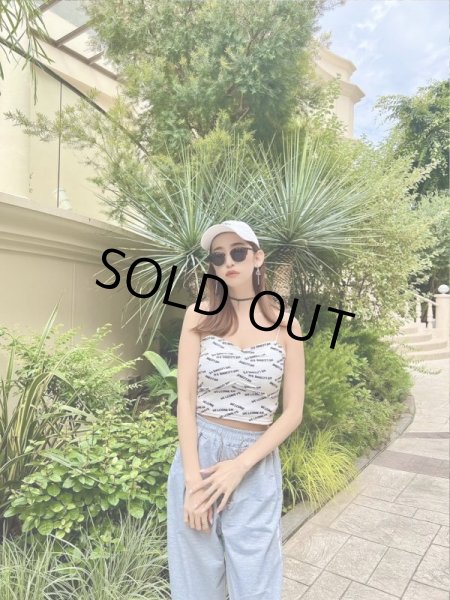 画像4: ロゴデザインショート丈トップス (4)