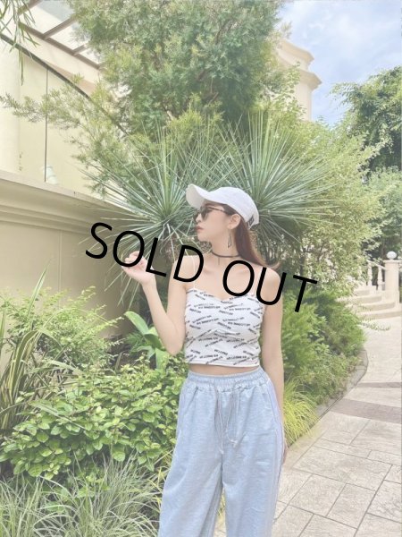 画像2: ロゴデザインショート丈トップス (2)