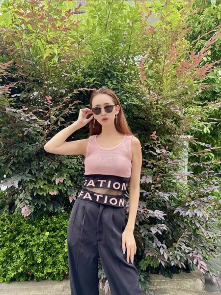 画像4: シースルーロゴトップス (4)