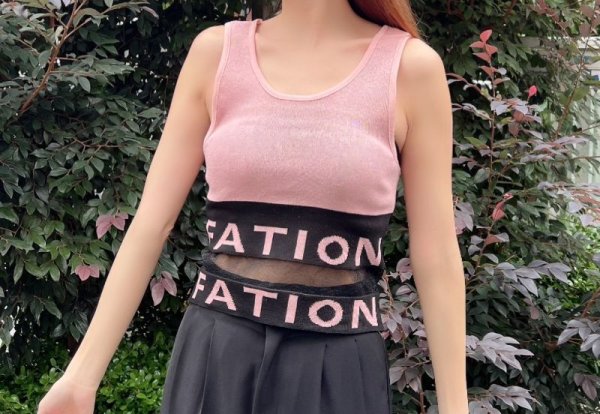 画像6: シースルーロゴトップス (6)