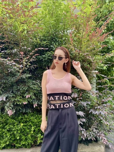 画像2: シースルーロゴトップス (2)