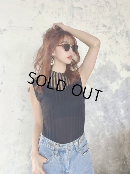 画像4: シースルーストライプトップス (4)