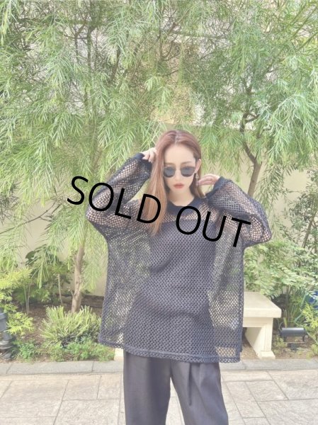 画像4: メッシュ編みニットトップス (4)