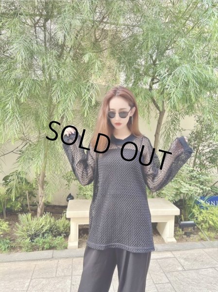 画像5: メッシュ編みニットトップス (5)