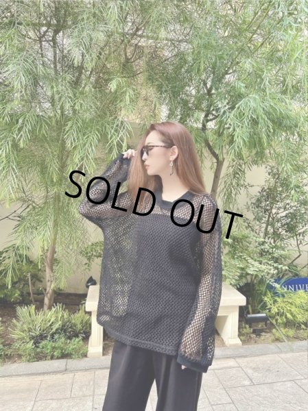 画像3: メッシュ編みニットトップス (3)