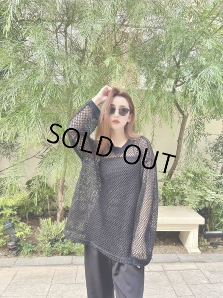 画像6: メッシュ編みニットトップス (6)