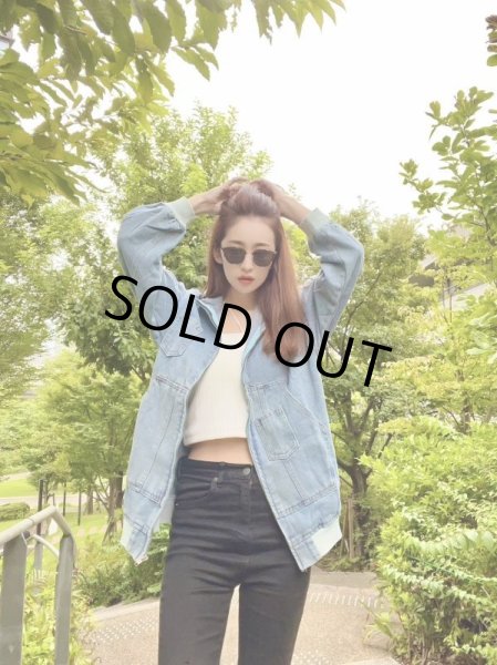 画像4: ラインデザインデニムジャケット (4)