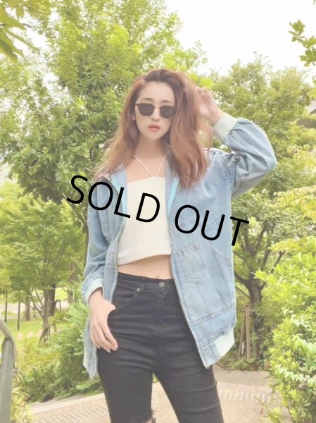 画像2: ラインデザインデニムジャケット (2)