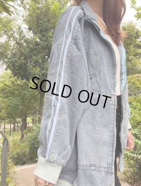 画像8: ラインデザインデニムジャケット (8)