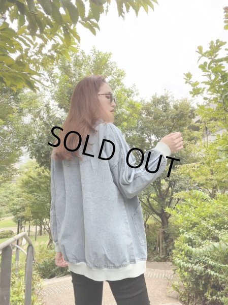 画像6: ラインデザインデニムジャケット (6)