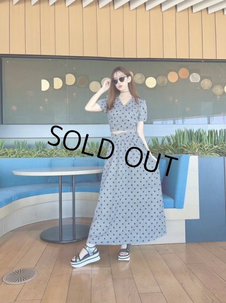 画像6: ドット柄デザインワンピース (6)