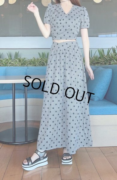 画像9: ドット柄デザインワンピース (9)