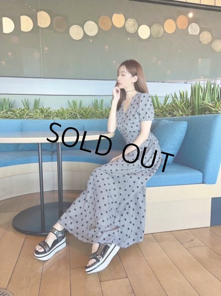 画像5: ドット柄デザインワンピース (5)
