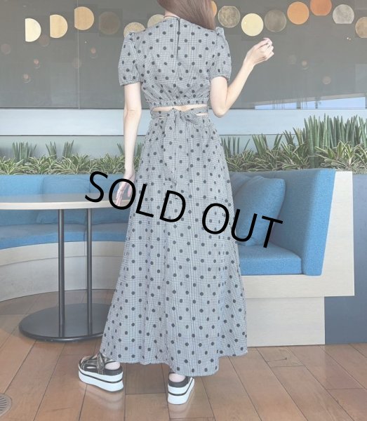 画像10: ドット柄デザインワンピース (10)