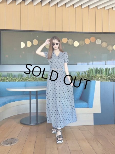 画像4: ドット柄デザインワンピース (4)