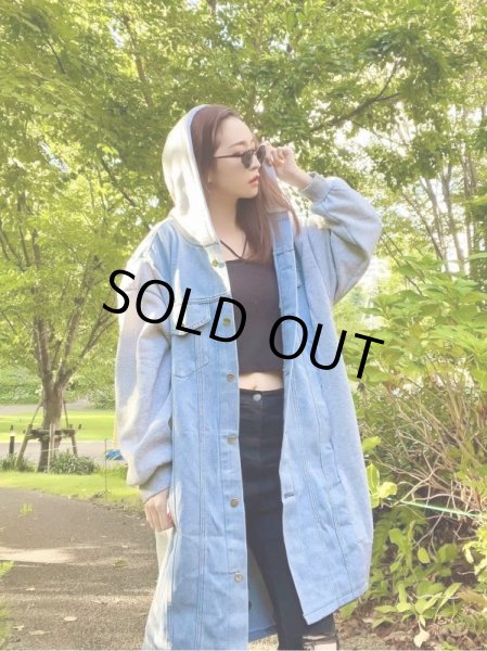 画像8: ロングデニムジャケット (8)
